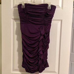 My Michelle stretchy purple strapless dress L